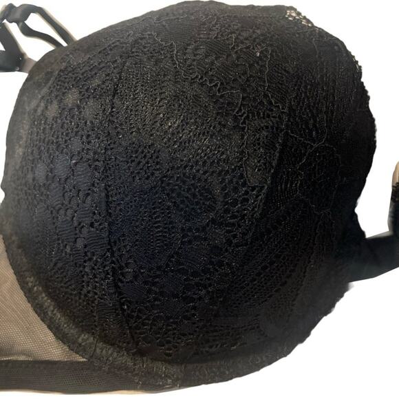 34D Victoria’s Secret Dream Angels Black Lace Push Up Bra - Picture 7 of 7